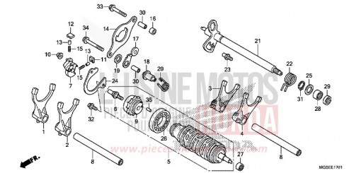 GEARSHIFT DRUM (NC700SD) NC700SDD de 2013